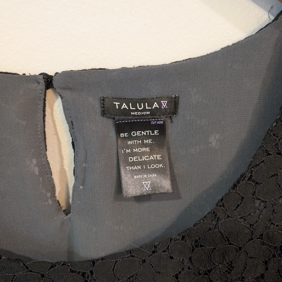 Talula Black Flutter Sleeve Sequin Blouse - Picture 4 of 7